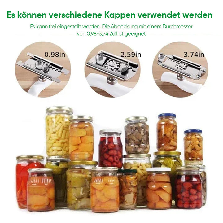 Größenverstellbarer Dosenöffner aus Edelstahl | Karnz