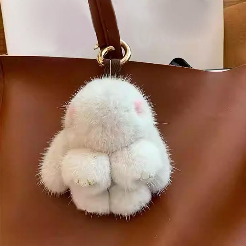 Handgefertigte, weiche Hasen-Pompon-Anhänger (Box-Edition)