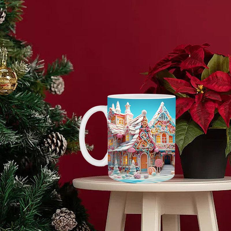 3D Weihnachts-Gingerman Keramik Kaffeetasse | Karnz