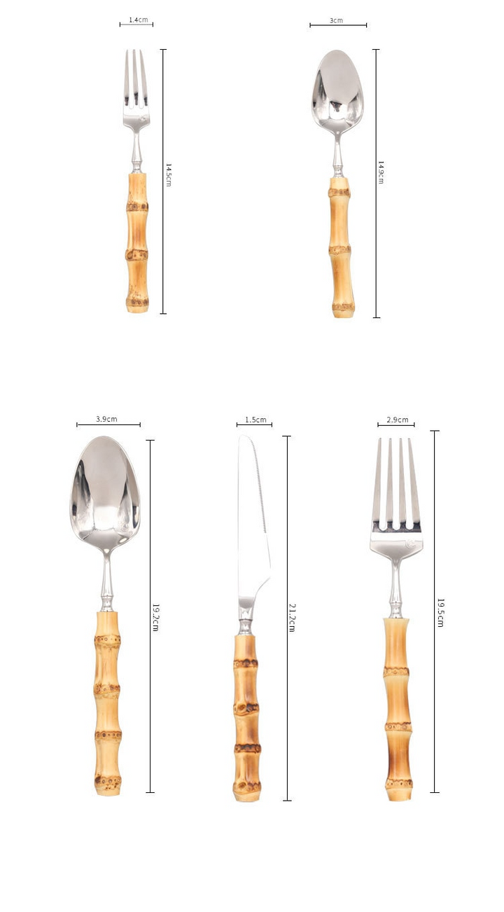 BambooElegance – Luxus Besteckset mit Bambusakzenten | Karnz