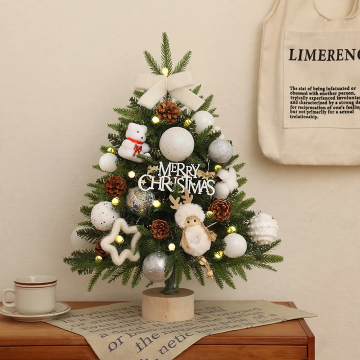 Mini-Weihnachtsbaum-Set mit Beleuchtung, 45 cm oder 60 cm