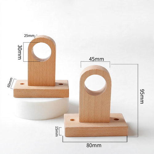 Gardinenstange aus Buche, 29 mm