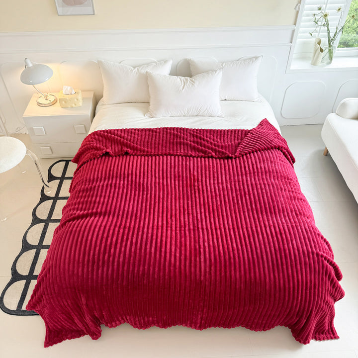 Flauschige Flanell-Wohndecke, unifarben, verschiedene Größen