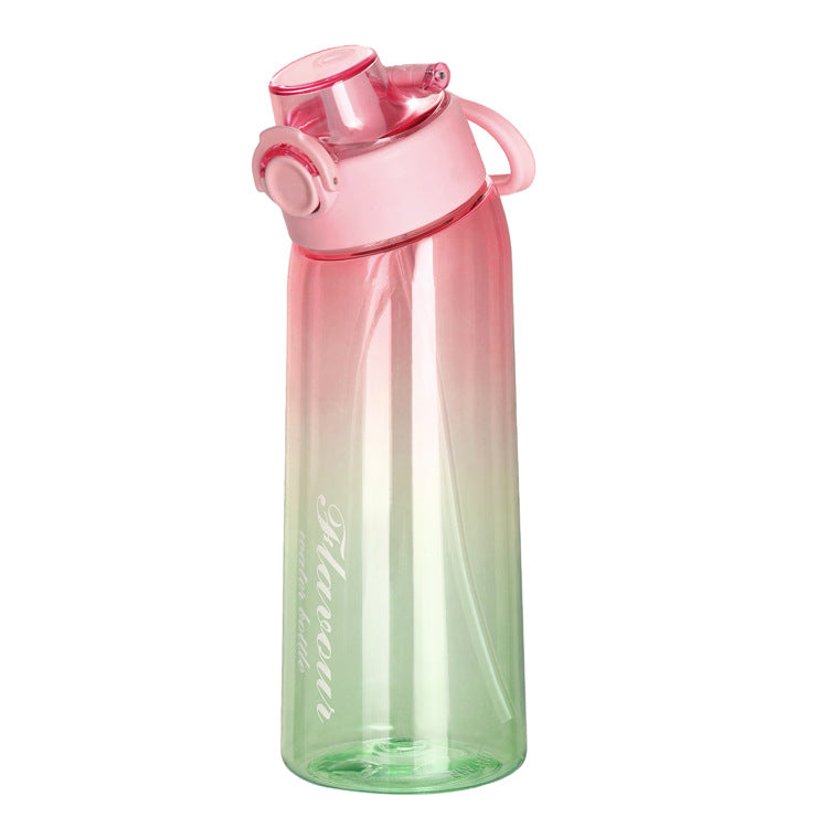 Tritan-Trinkflasche mit Aromaring, 900 ml, mit Strohhalm