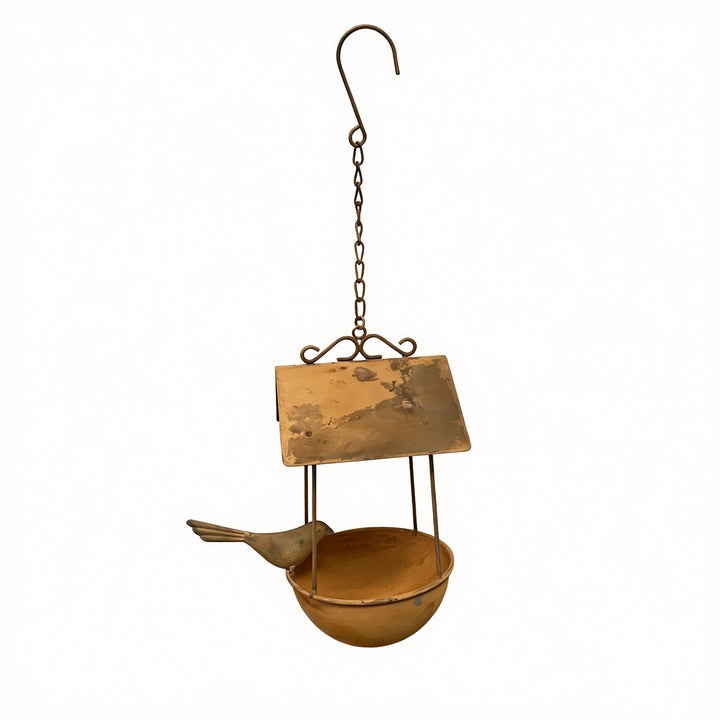 Vogelhaus aus Eisen, hängend, Rost-Optik