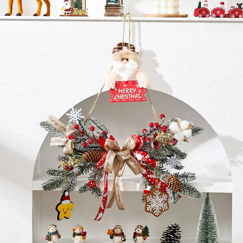 Weihnachtskranz mit Natur-Elementen, europäischer Stil