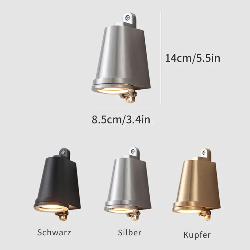 Aluminium Wandlampe LED Außenleuchte Modern für Hausbeleuchtung | Karnz