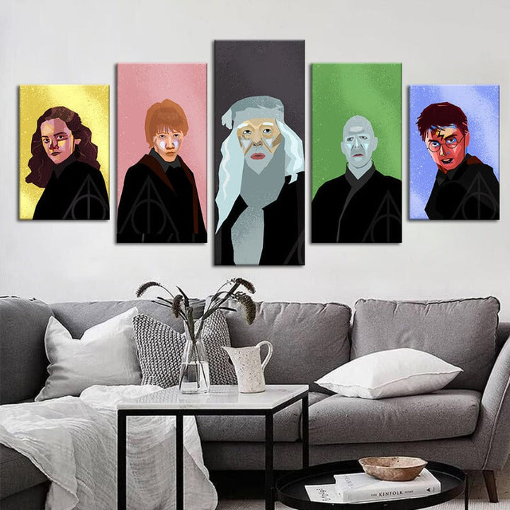 Harry Potter Charaktere - Leinwand Wandkunst Malerei