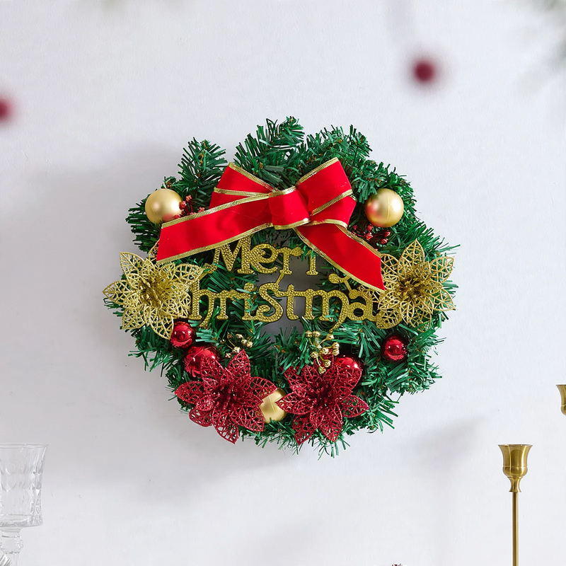 Weihnachtskranz aus PVC, dekorativ für Türen und Fenster
