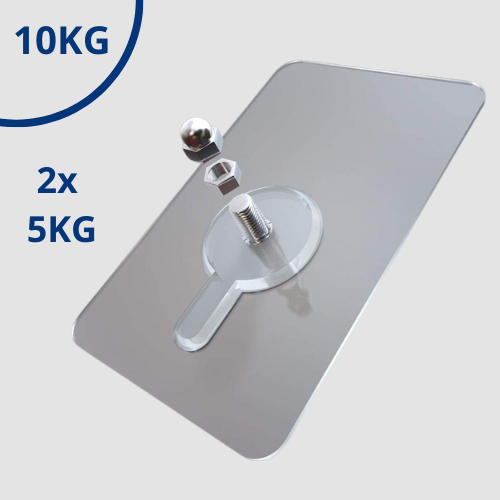 Selbstklebender Nagel | Tragfähigkeit von 10 kg | Geeignet für alle Wände | Karnz