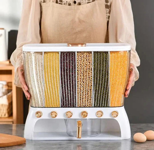 6 Fächer Müsli-Spender Aufbewahrung Organisator Karnz