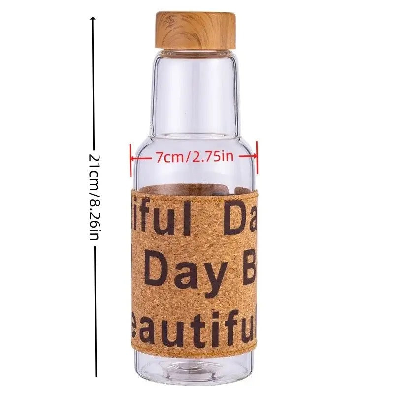 Wasserflasche mit Holzdeckel 550ML Karnz