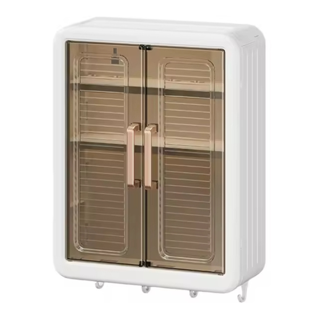 Wandmontierter StauraumSchrank - 3-Lagiger Bohrfreier Organizer-Regal Karnz