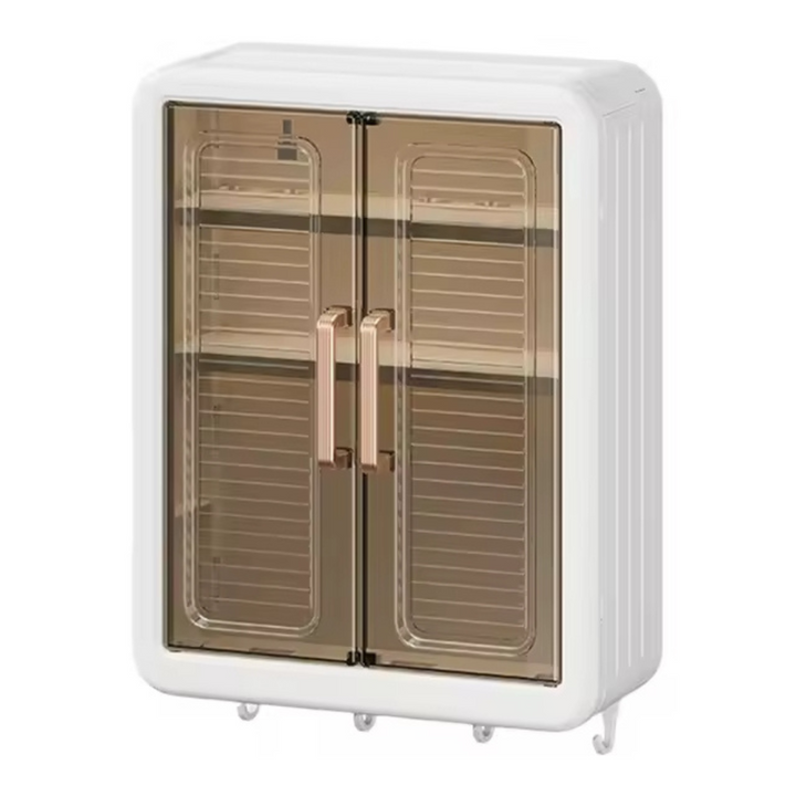 Wandmontierter StauraumSchrank - 3-Lagiger Bohrfreier Organizer-Regal Karnz