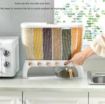6 Fächer Müsli-Spender Aufbewahrung Organisator Karnz