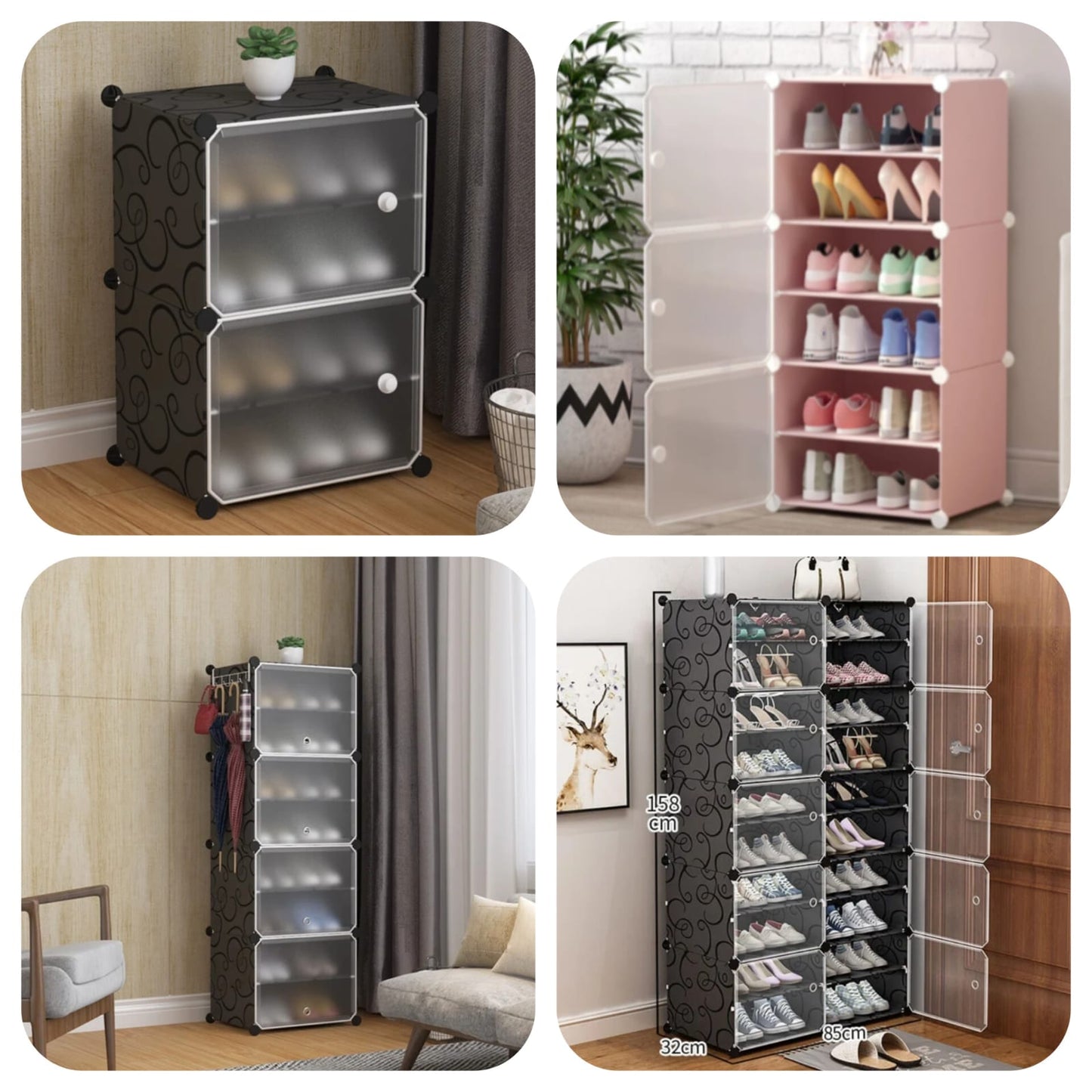 Platzsparende, stapelbare Schuhregale, Organizer-Schrankregale Karnz