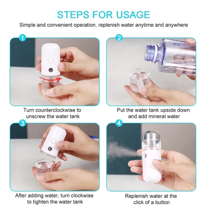 Gesichts-Humidifier Streamer, Mini USB Sprühgerät, Körper Gesichts-Spray Karnz