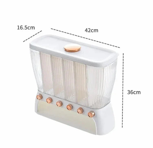 6 Fächer Müsli-Spender Aufbewahrung Organisator Karnz