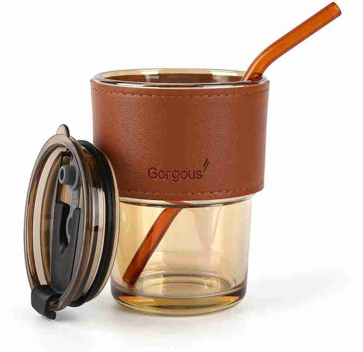 Eleganter und wiederverwendbarer Kaffeebecher (450ml) Glasbecher Karnz