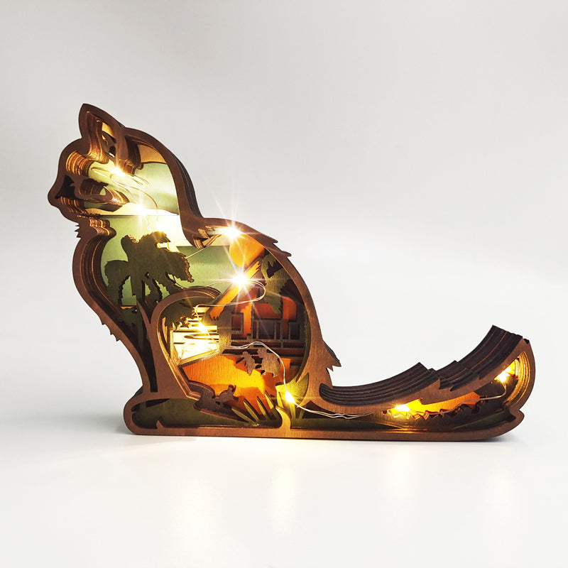 3D Kreatives Holz Tier Schnitzerei Handwerksgeschenk | Karnz