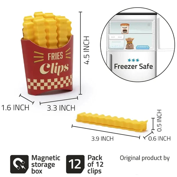 Magnetische Pommes Frites Stil Lebensmittelversiegelungsclips (12 Stück) Karnz
