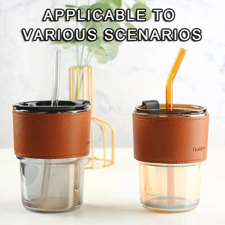 Eleganter und wiederverwendbarer Kaffeebecher (450ml) Glasbecher Karnz