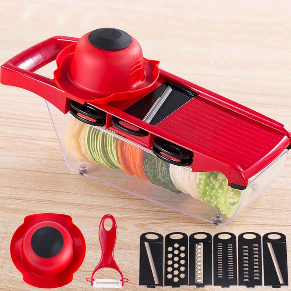 6 In 1 Mandoline Schneider Gemüseschneider Karnz