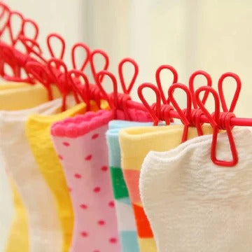 12 Clips Elastische Wäscheleine Karnz