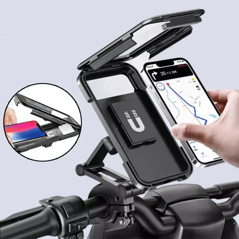 RideCharge Pro – Wasserdichte Handyhalterung mit USB-Anschluss und 15-W-Wireless-Ladefunktion für Fahrräder und E-Bikes