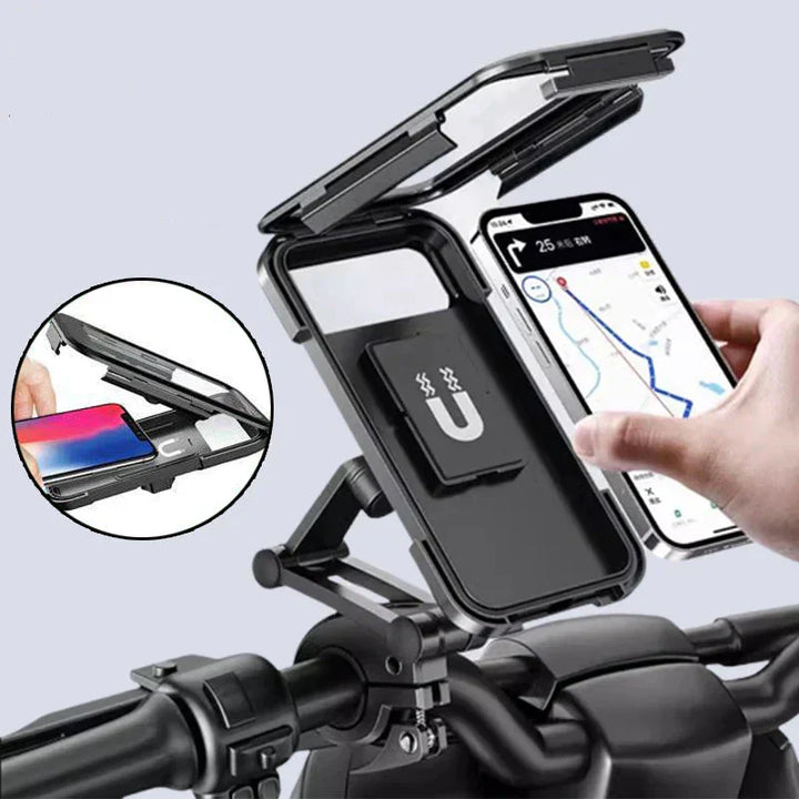 RideCharge Pro – Wasserdichte Handyhalterung mit USB-Anschluss und 15-W-Wireless-Ladefunktion für Fahrräder und E-Bikes
