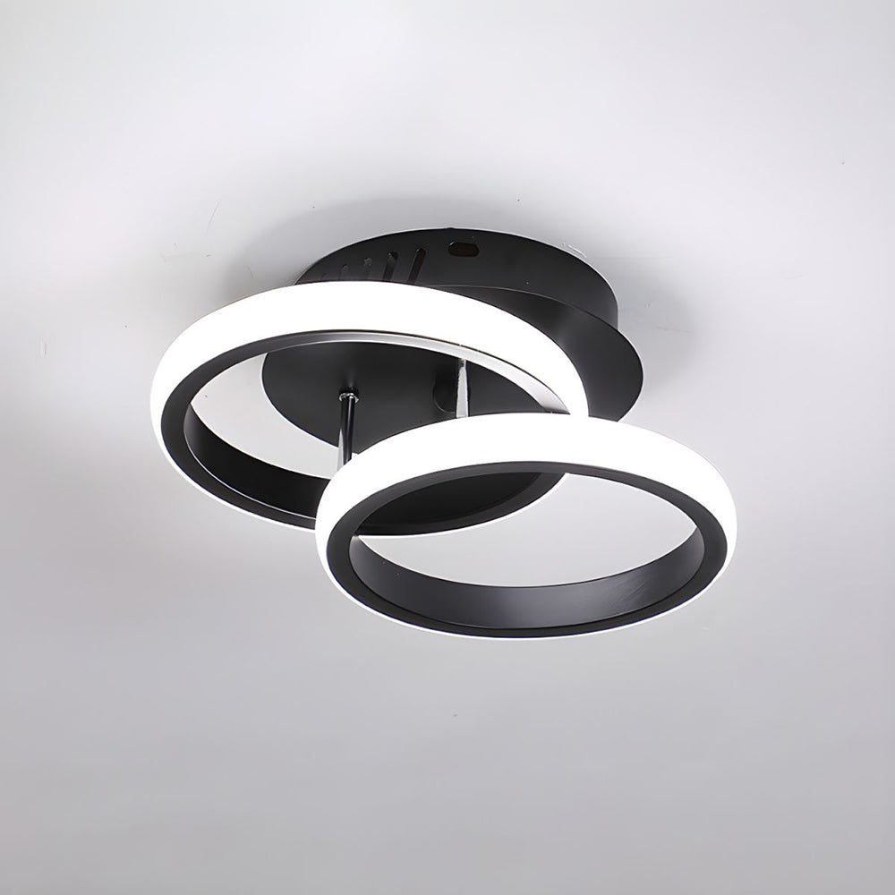 Deckenleuchte mit LED-Beleuchtung, schwarzem Metallrahmen