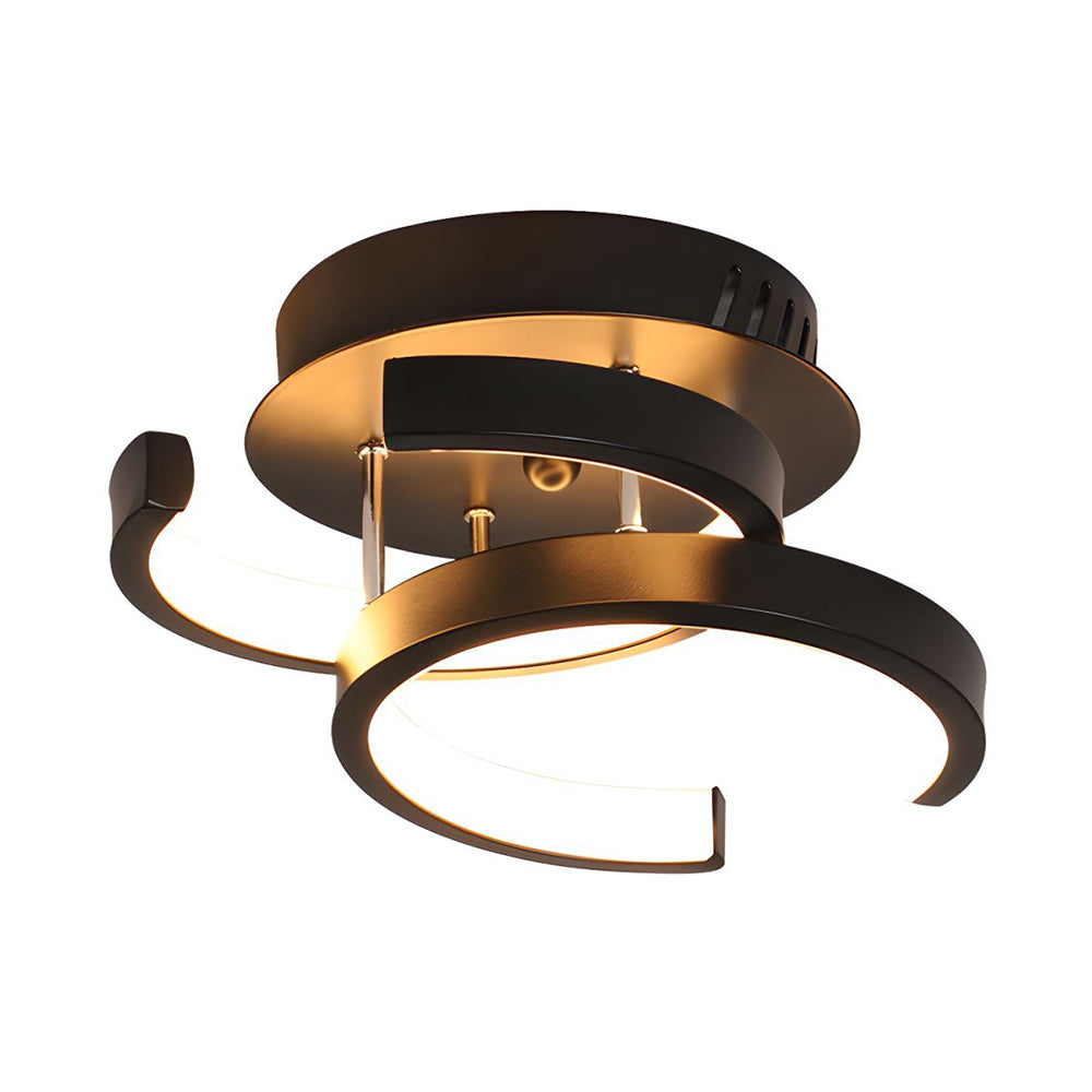 Deckenleuchte mit LED-Beleuchtung, schwarzem Metallrahmen