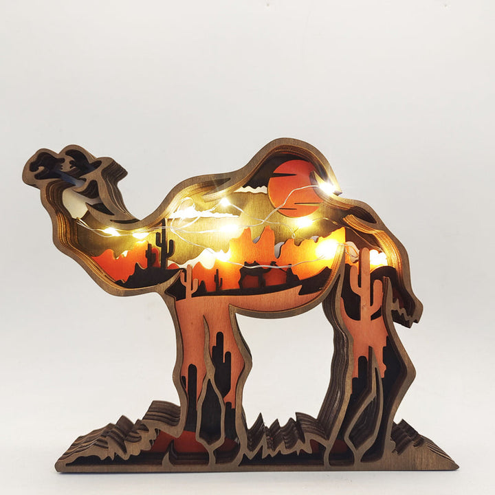 3D Kreatives Holz Tier Schnitzerei Handwerksgeschenk | Karnz