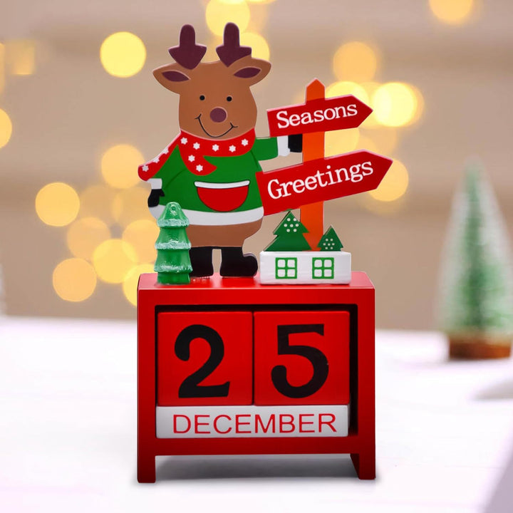 Dekorativer Holz-Adventskalender für den Tisch