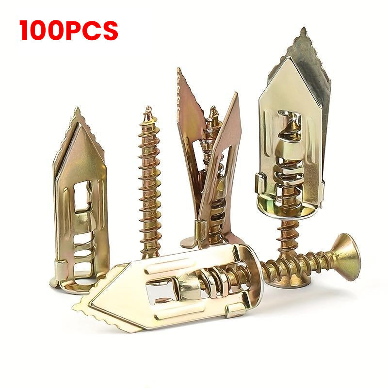 Trockenbau-Spreizdübel + Set mit hochfesten Zinkschrauben (100er-Packung)
