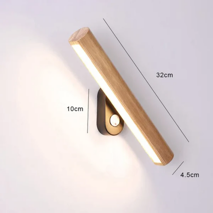 LED Wandleuchte aus Holz – Moderne Wandlampe für Schlafzimmer | Karnz