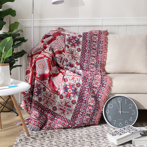 Bohemian Strickwurfdecken für Sofa Dekor
