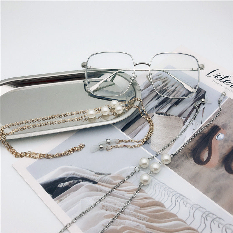 Elegante Perlen-Verbund Brillen Kette Karnz