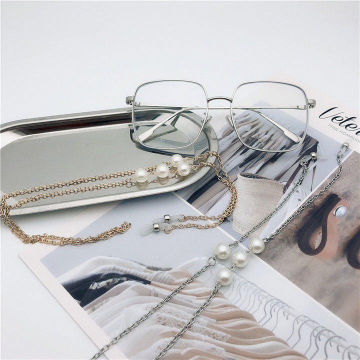 Elegante Perlen-Verbund Brillen Kette Karnz