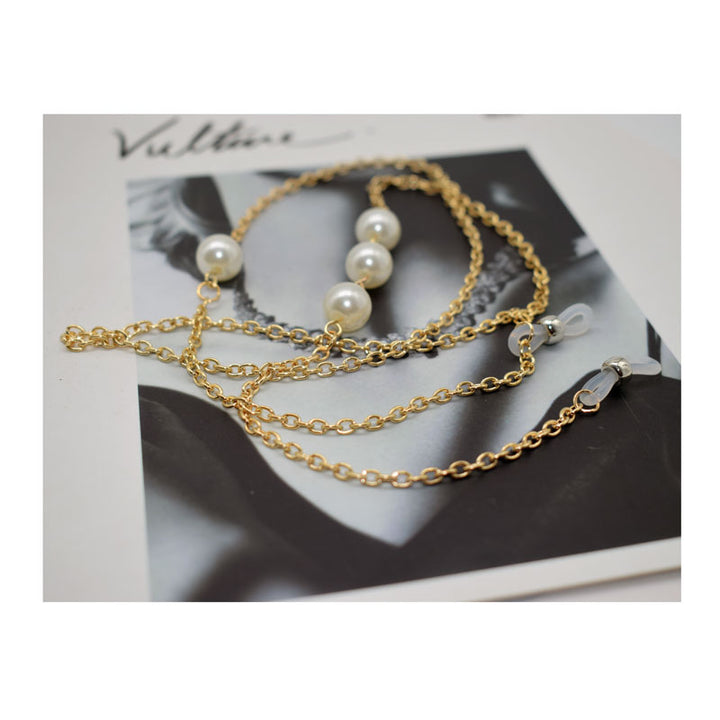 Elegante Perlen-Verbund Brillen Kette Karnz