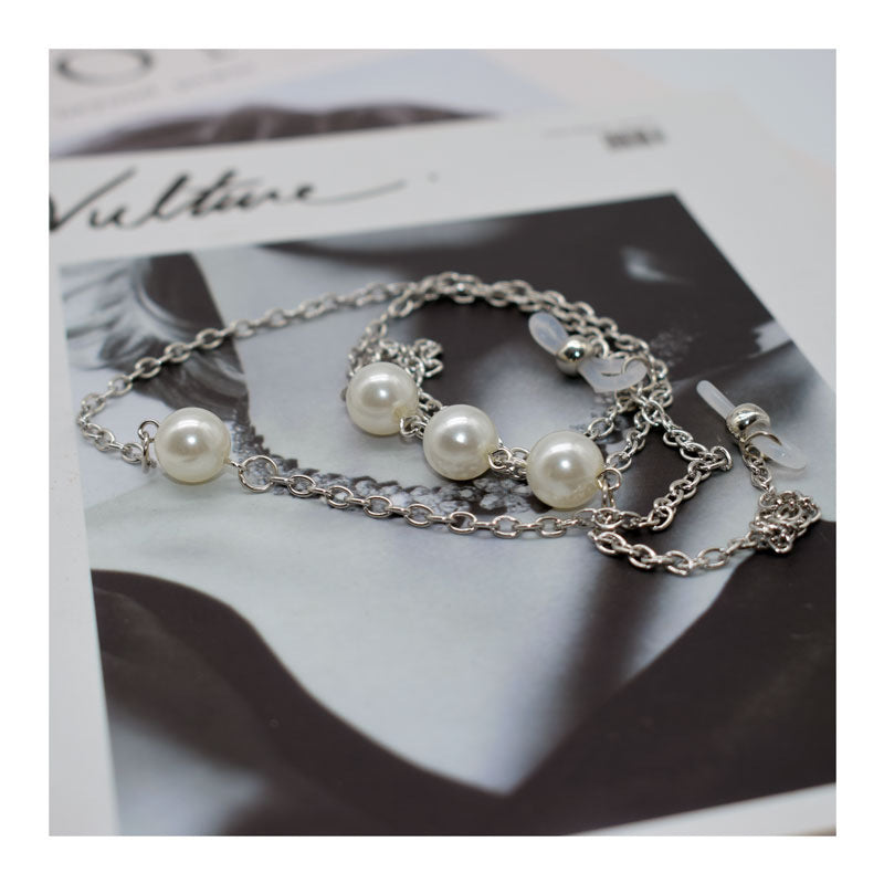 Elegante Perlen-Verbund Brillen Kette Karnz