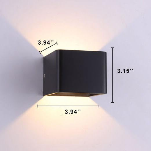 Moderne LED-Mini-Wandleuchte (quadratisch) | Aluminium | Multifunktionale Beleuchtung für Wohn- und Schlafzimmer