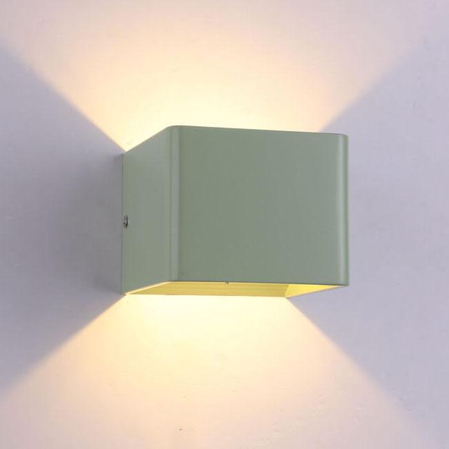 Moderne LED Mini Quadrat Wandlampe | Aluminium | Multifunktionale Beleuchtung für Wohnzimmer & Schlafzimmer | Karnz