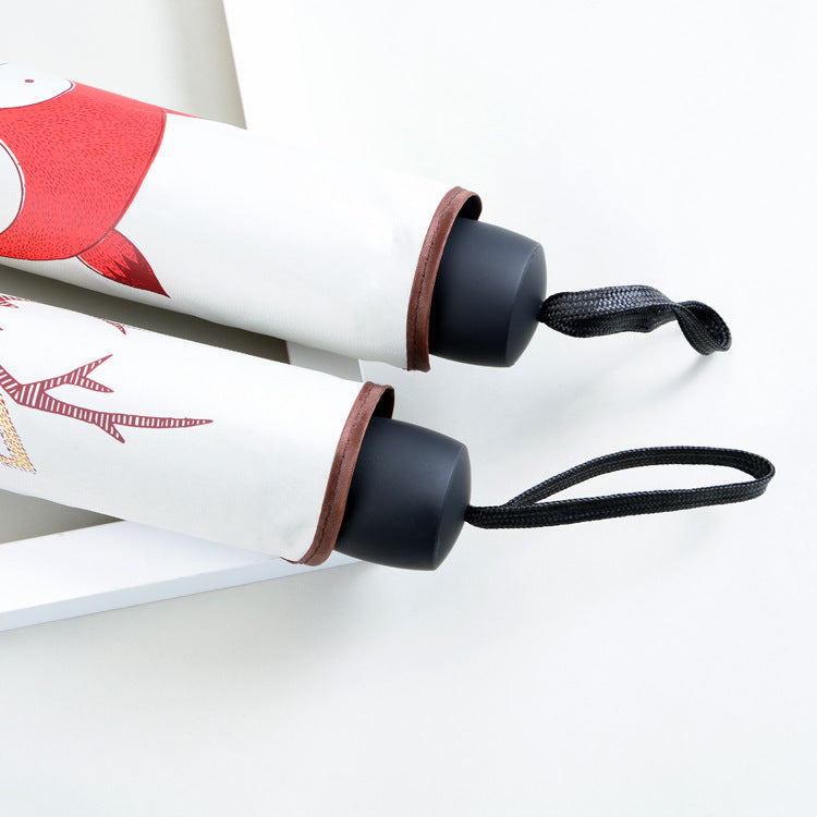 Damen Handlicher Faltregenschirm mit niedlichem Design Karnz