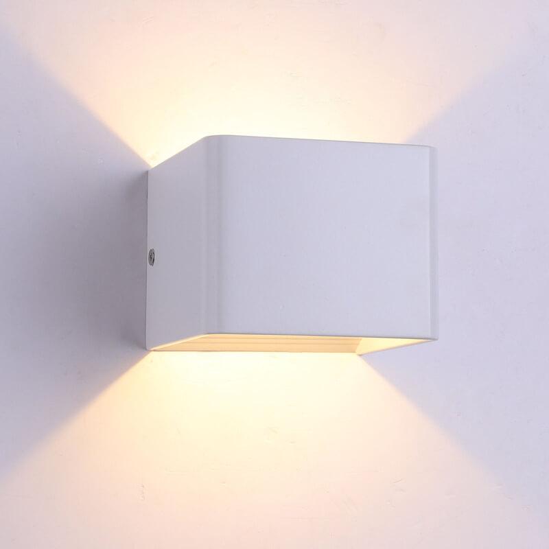 Moderne LED-Mini-Wandleuchte (quadratisch) | Aluminium | Multifunktionale Beleuchtung für Wohn- und Schlafzimmer