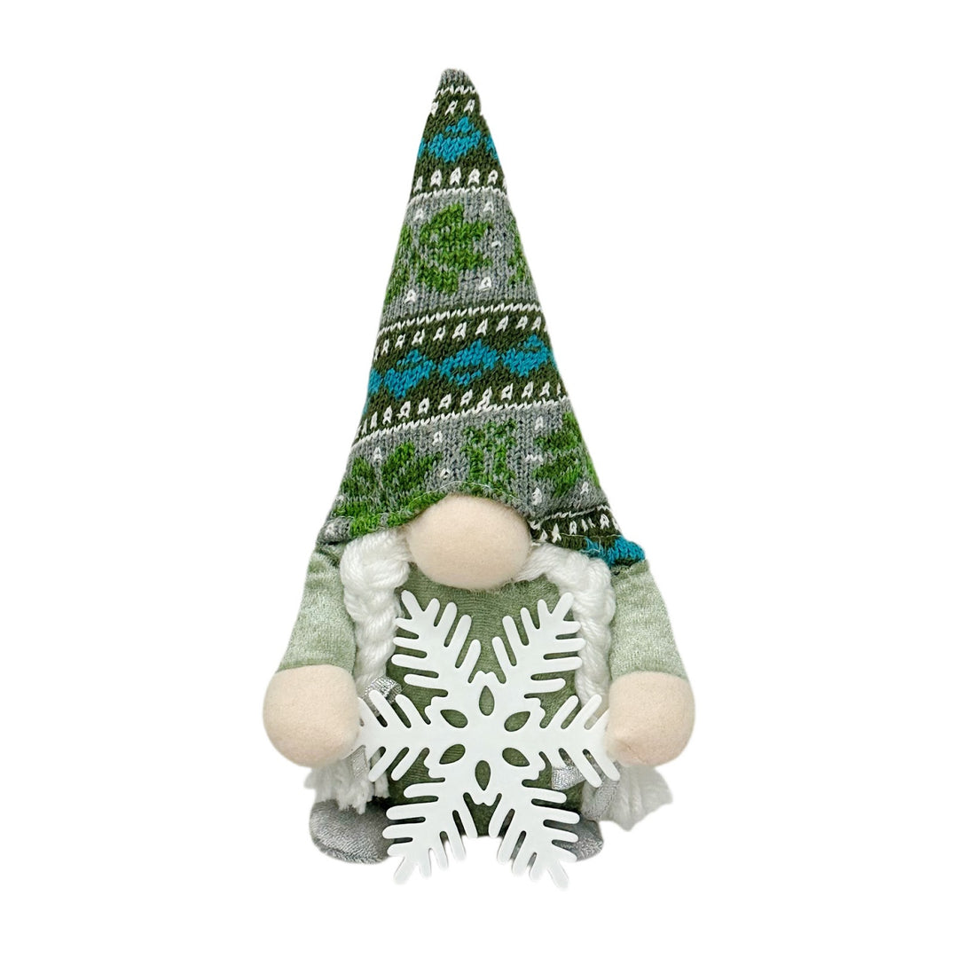 Dekorative Zwergen-Figur mit weihnachtlichem Zubehör