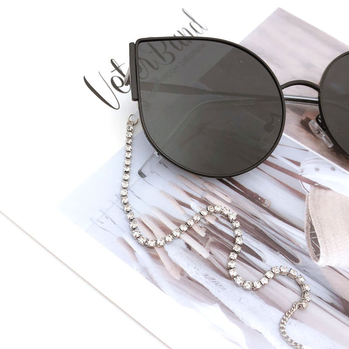Deluxe Strass-Brille Kette Karnz