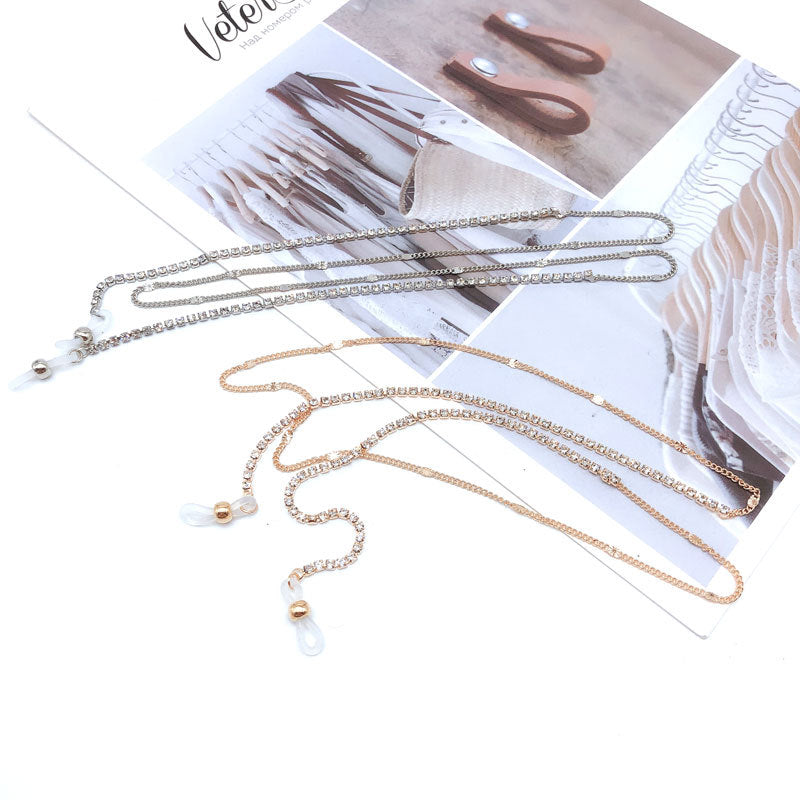 Deluxe Strass-Brille Kette Karnz