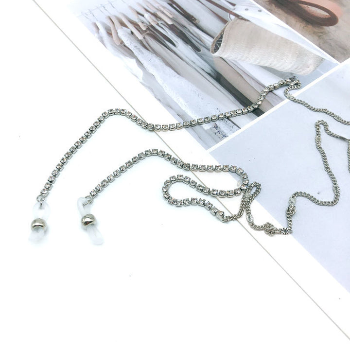 Deluxe Strass-Brille Kette Karnz