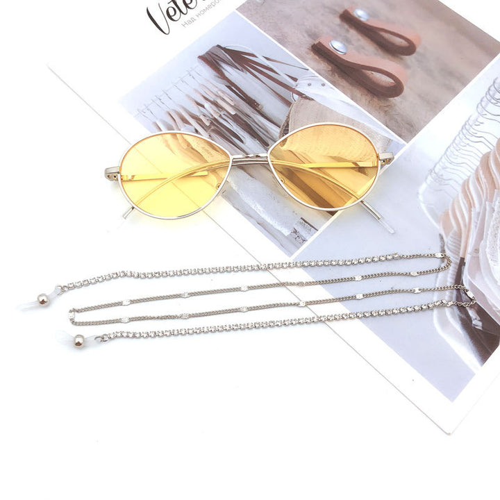 Deluxe Strass-Brille Kette Karnz